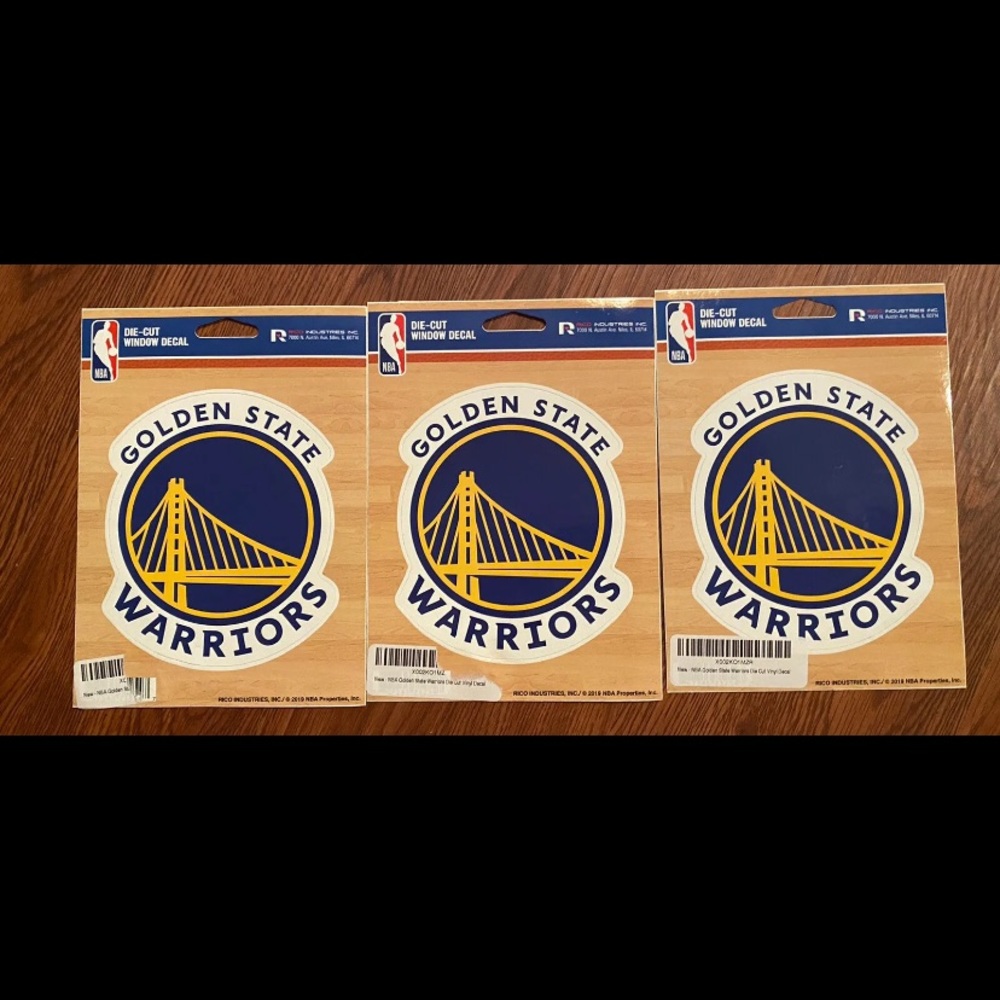 (3) NBA Golden State Warriors Vinyl Decal Stickers